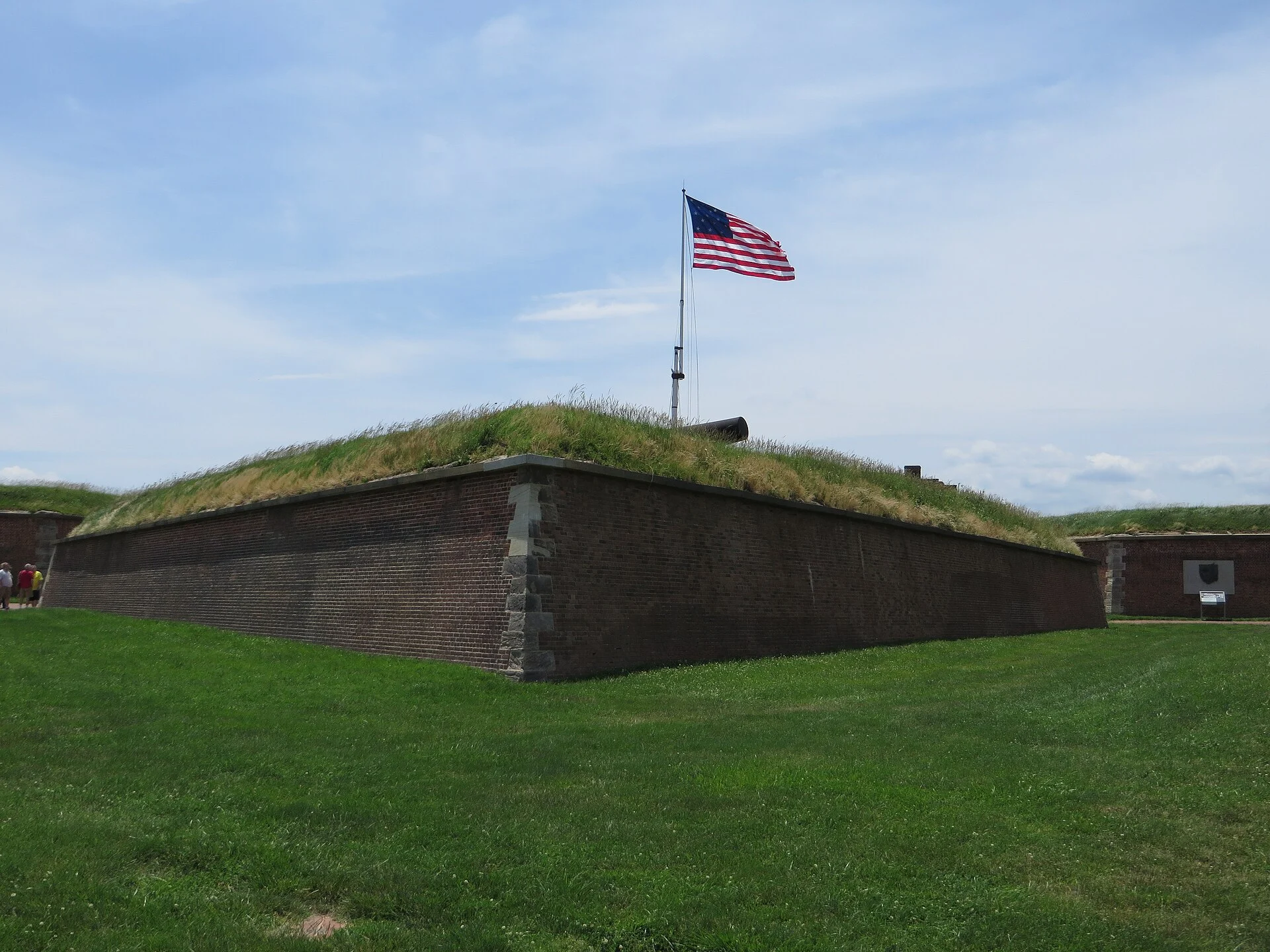Die Flagge über den Wällen von Fort McHenry in Baltimore