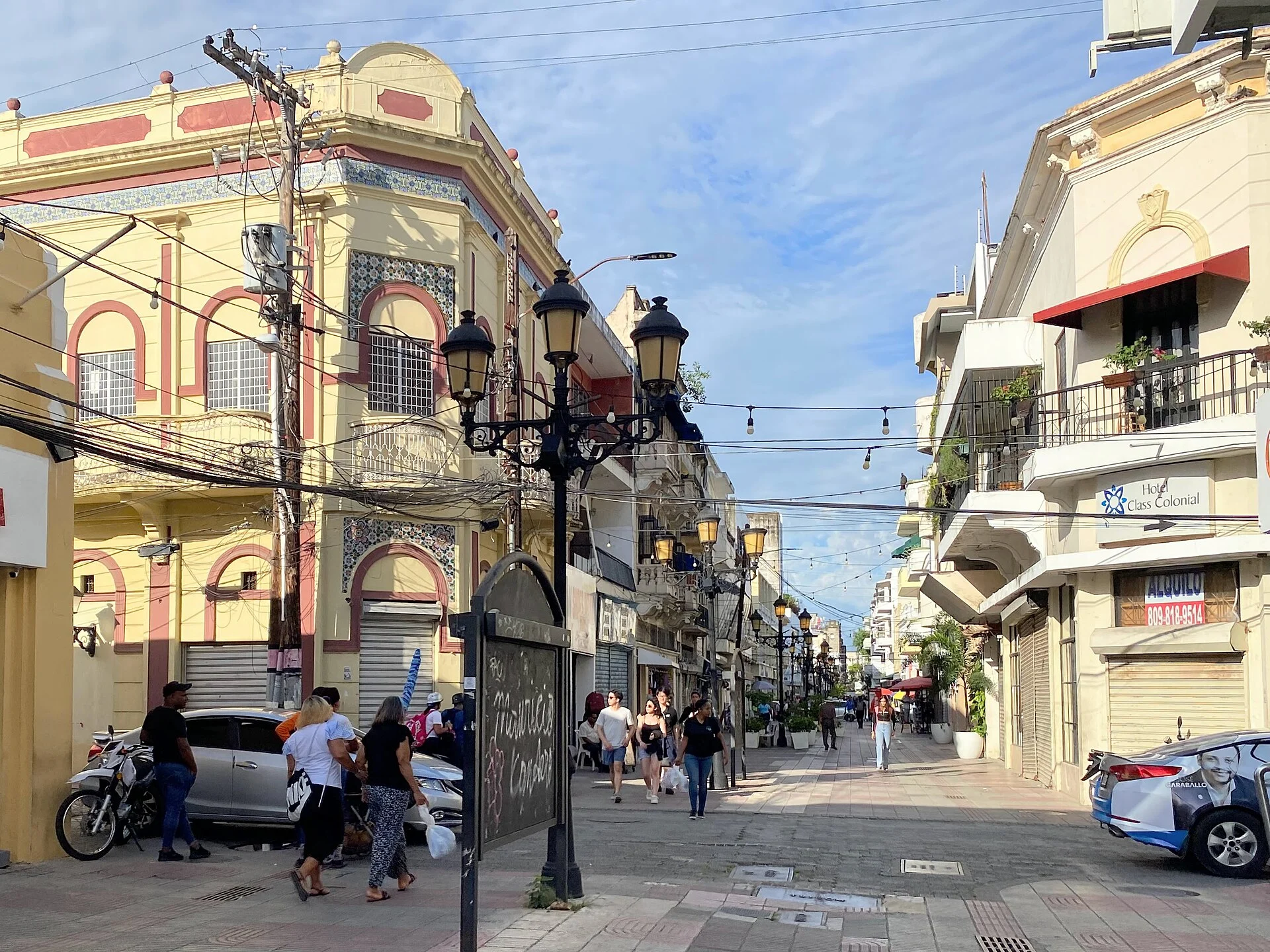 Die Fußgängerzone Calle El Conde in der Zona Colonial von Santo Domingo