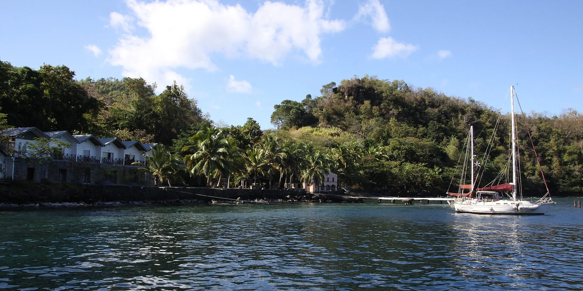 Die Wallilabou Bay an der Westküste von St. Vincent