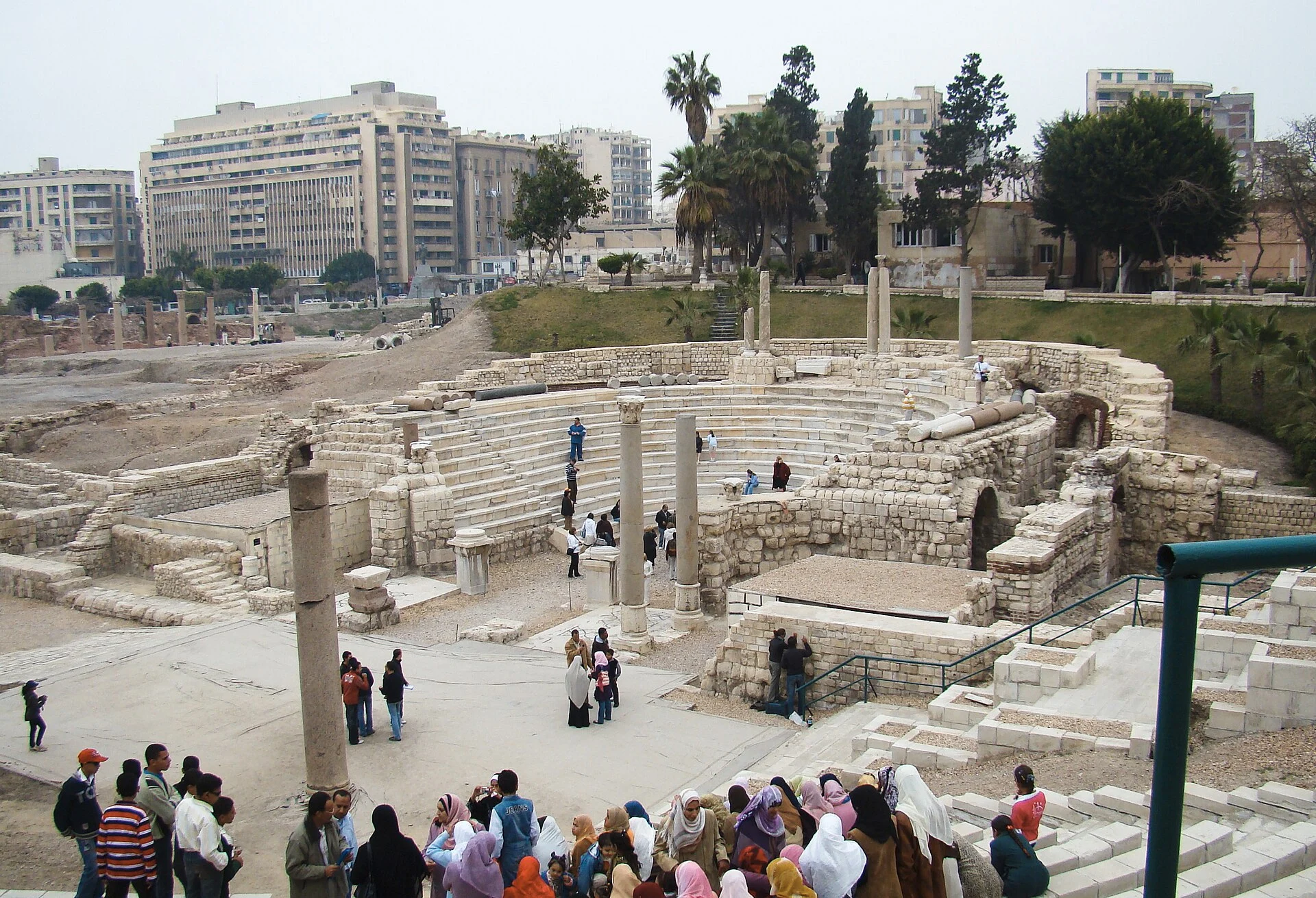 Das römische Theater von Kom el-Dikka in der Innenstadt von Alexandria
