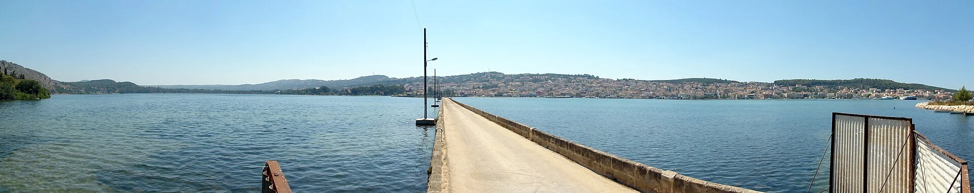 Die Drapano-Brücke über die Lagune von Argostoli