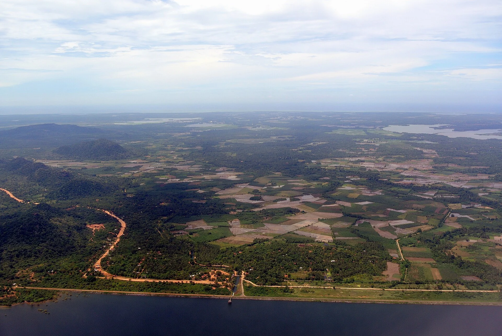 Die dünn besiedelte Südprovinz Sri Lankas aus der Luft
