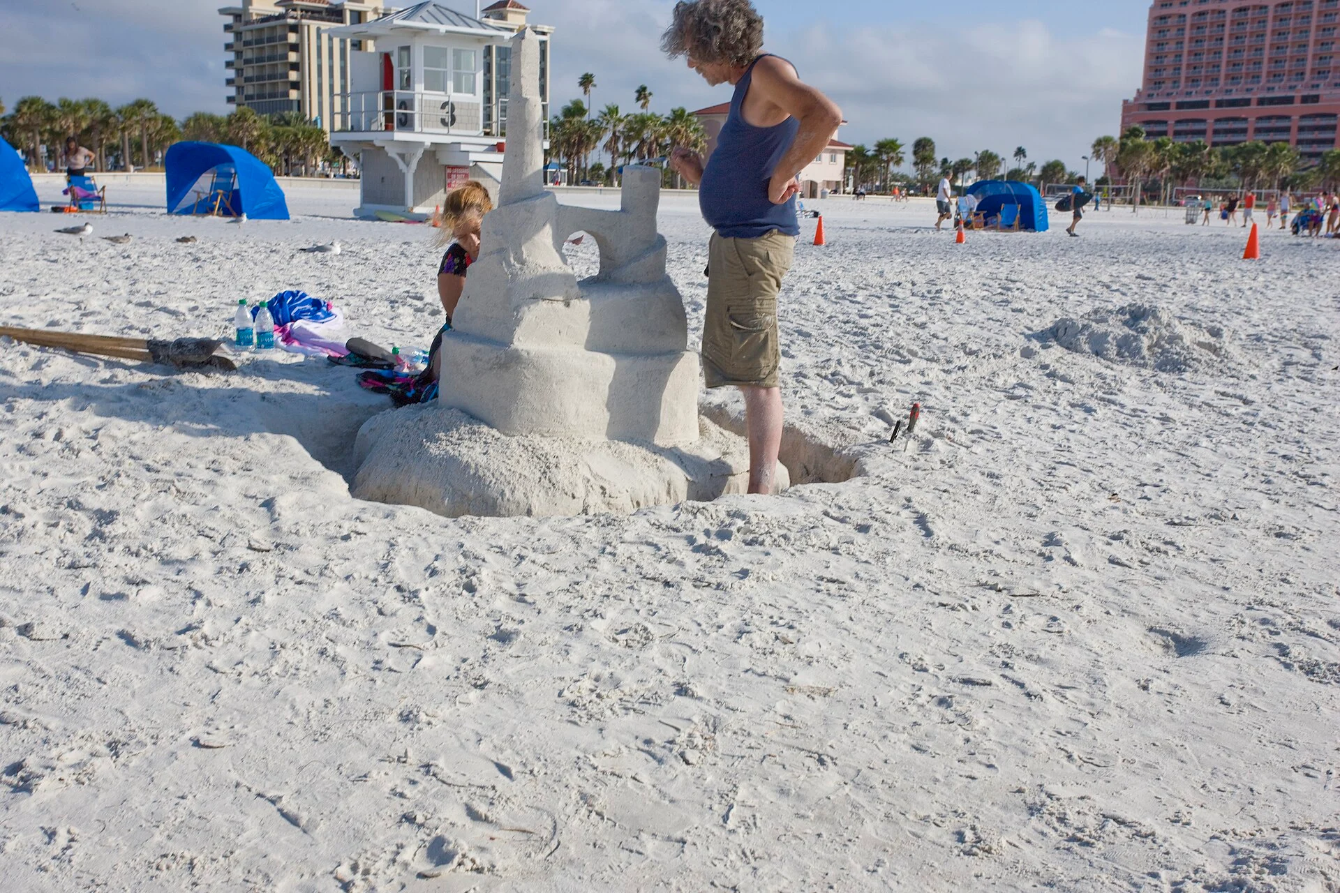Weißer Quarzsand am Clearwater Beach
