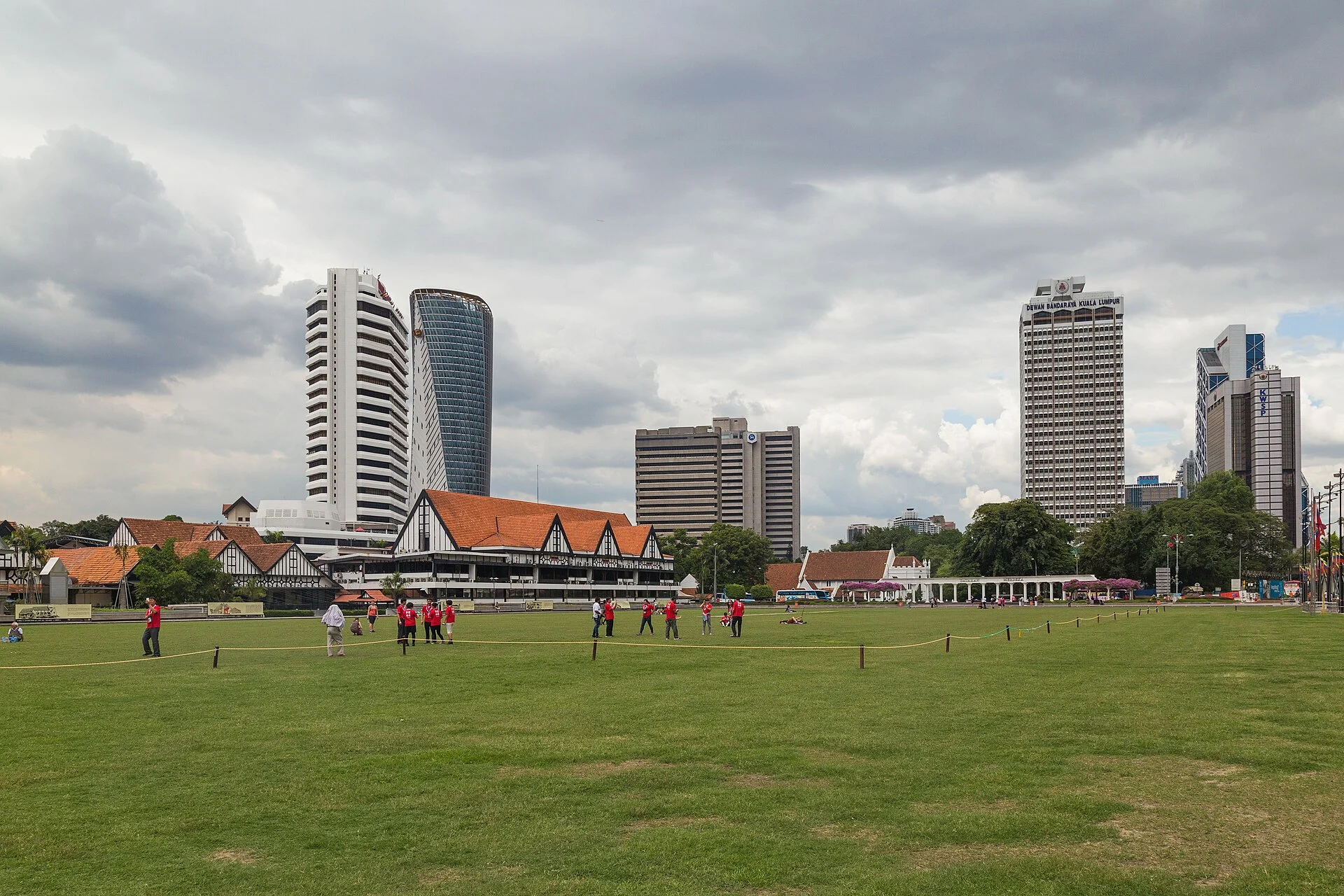 Der Cricket-Rasen am Merdeka-Platz in Kuala Lumpur