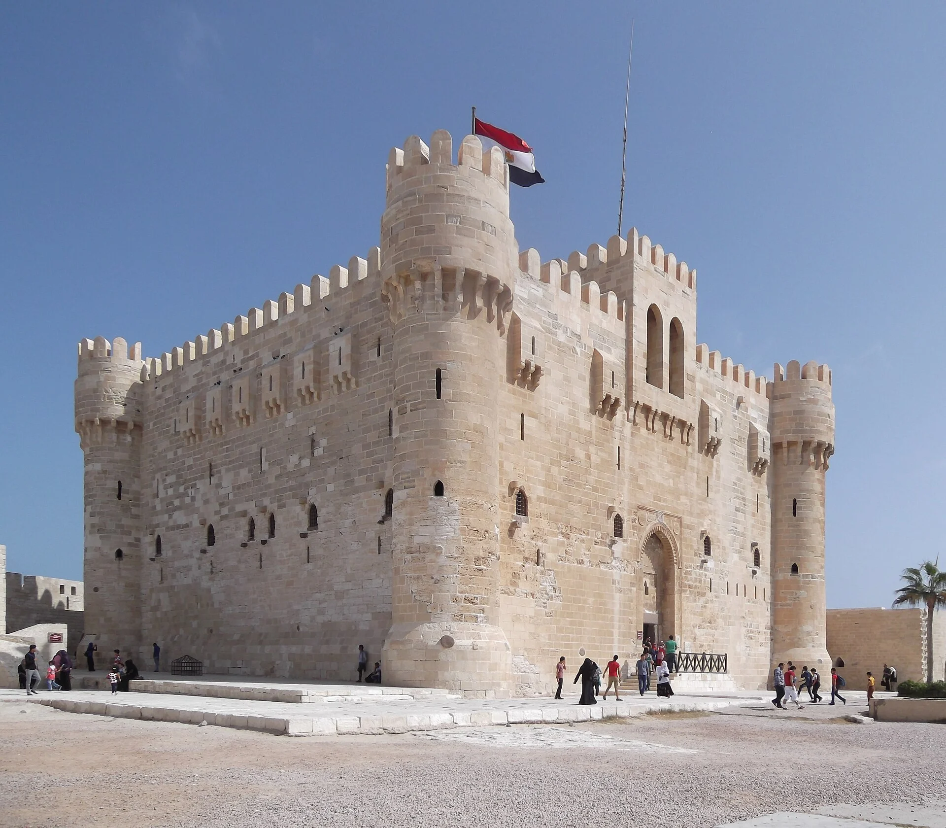Die Zitadelle Qaitbay in Alexandria, erbaut 1477 aus den Trümmern des Pharos
