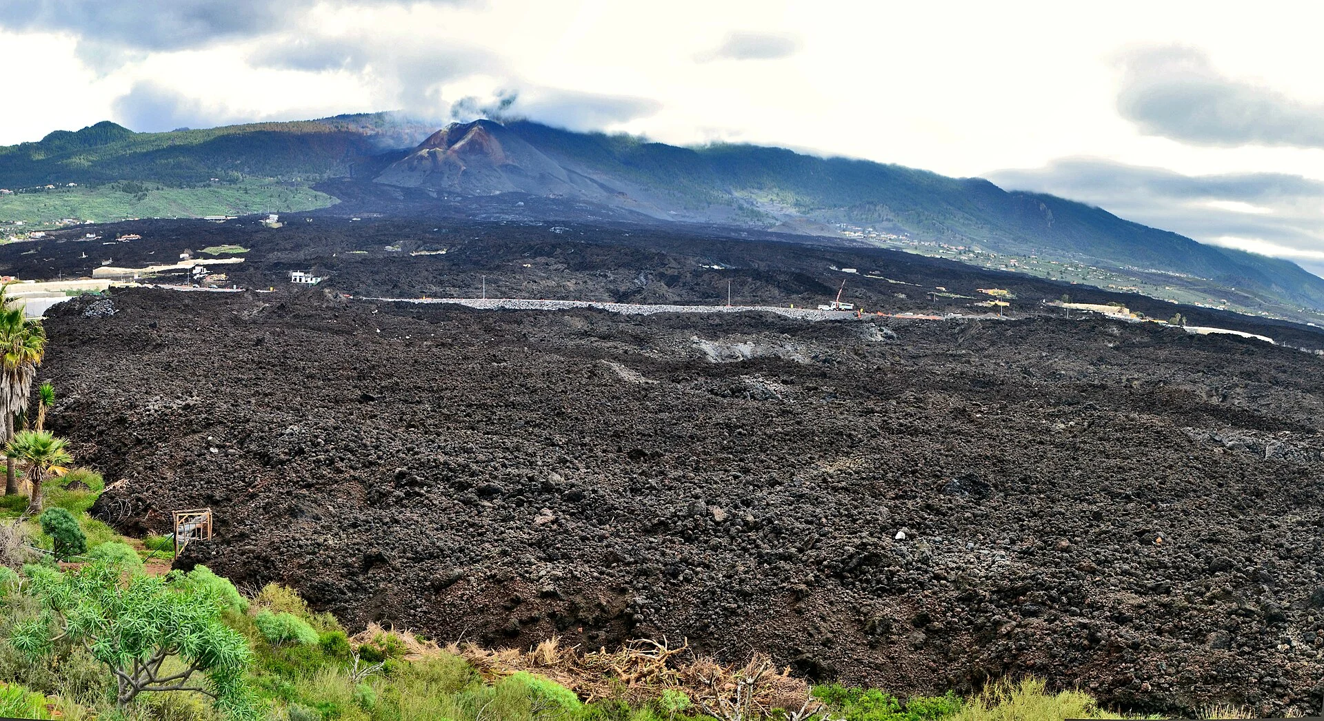 Das erstarrte Lavafeld des Ausbruchs von 2021 auf La Palma