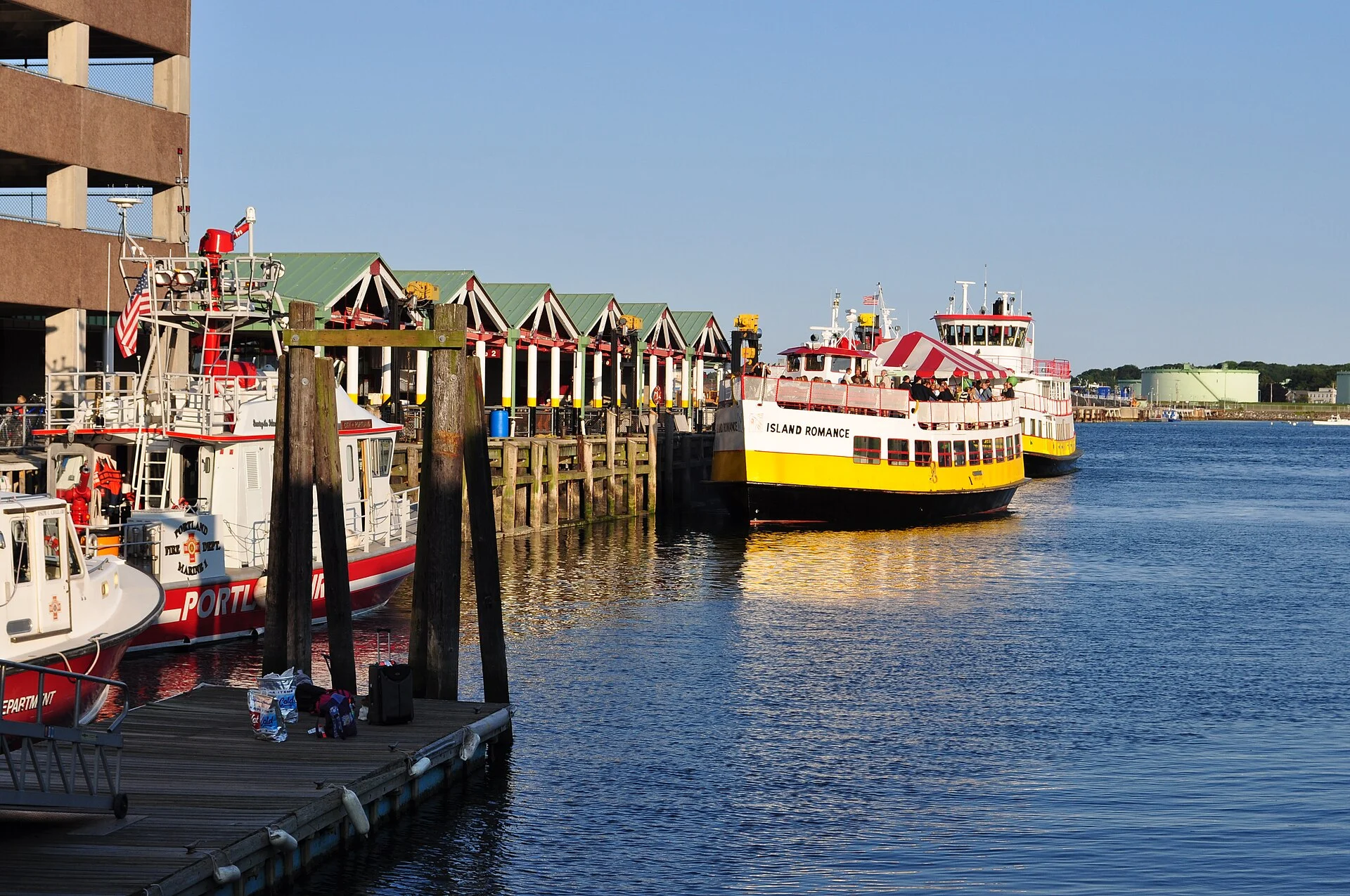 Fähranleger im Hafen von Portland in Maine