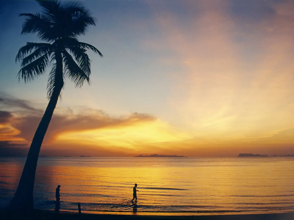 Sonnenuntergang über der Westküste von Ko Samui