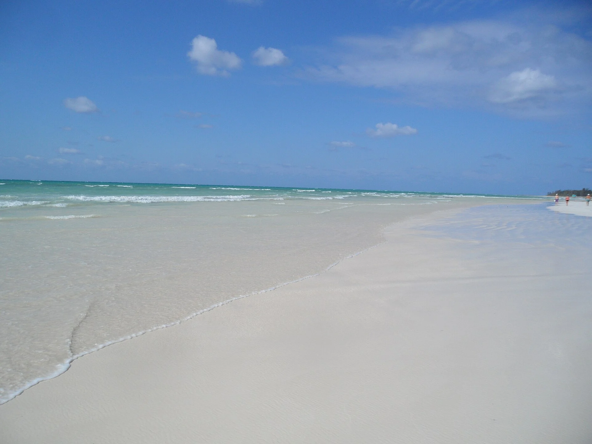 Weißer Strand und türkises Wasser auf Grand Bahama