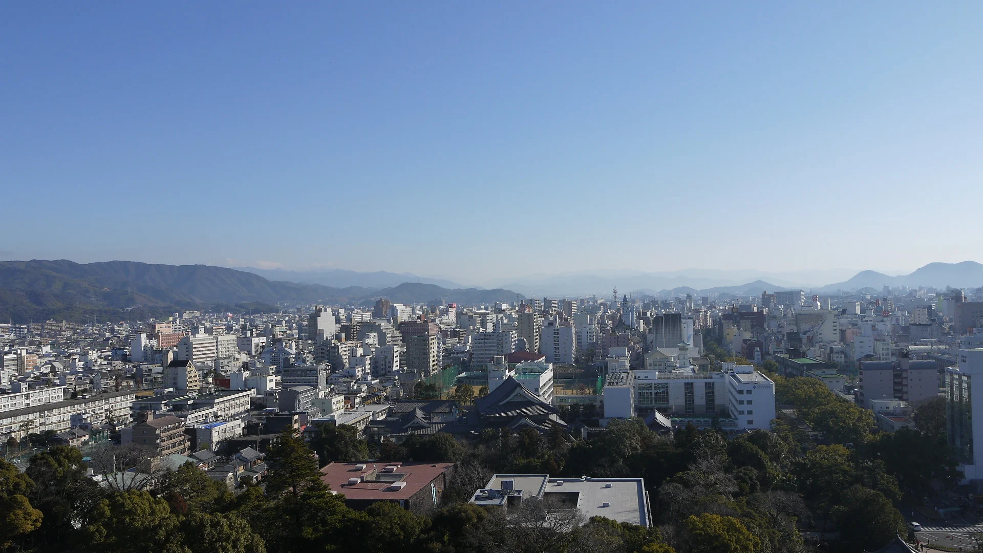 Blick von der Burg Kochi über die Stadt