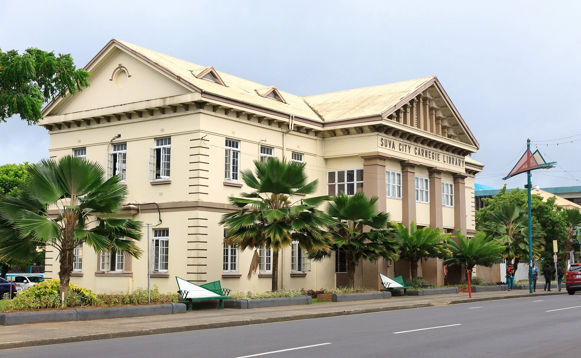 Die Carnegie-Bibliothek im Zentrum von Suva