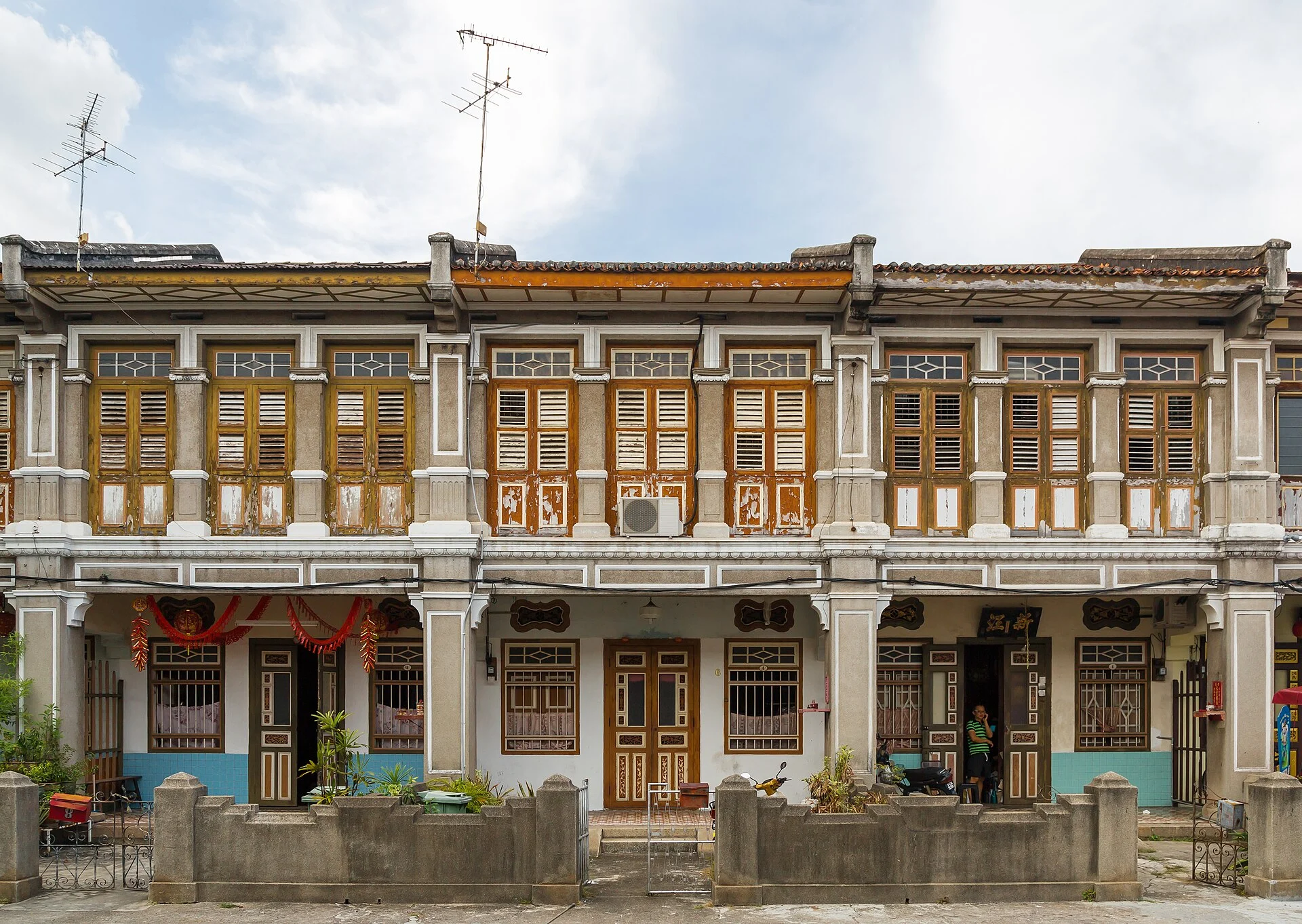 Shophouses an der Street of Harmony in George Town