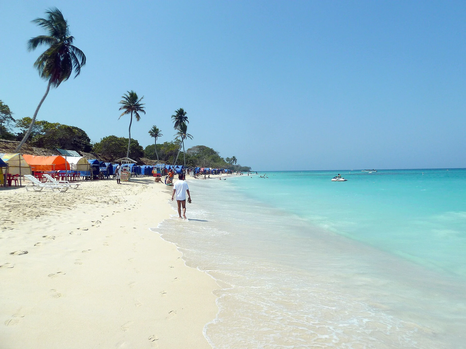 Der weiße Strand von Playa Blanca auf Barú