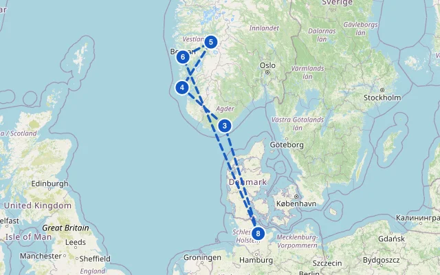 Karte der Route: O’zapft is! in Norwegen